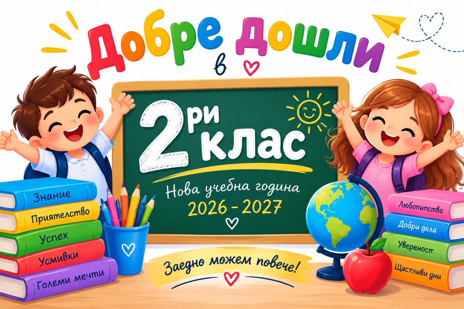 🌈 Добре дошли, второкласници! 🎒📚